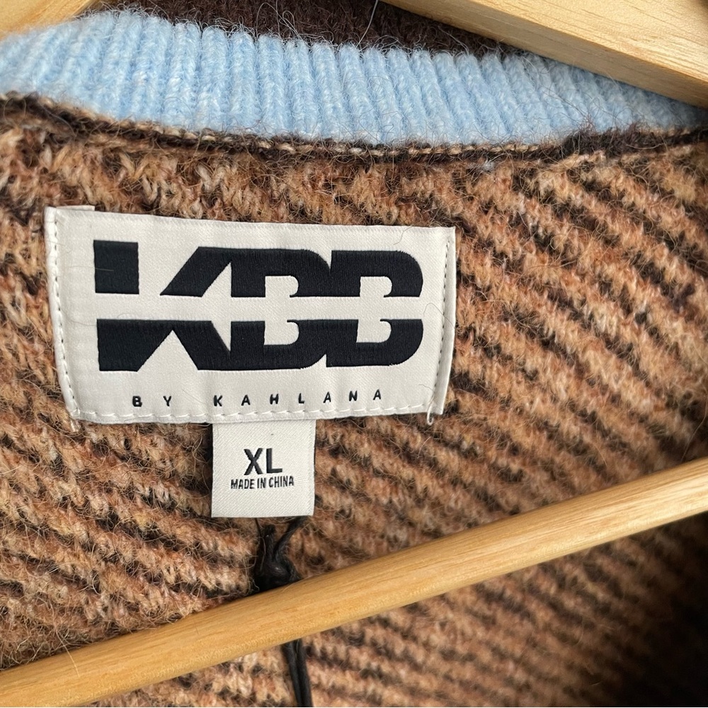 KBB by KAHLANA Women's 'The Slouchy Cardigan' - Tan Leopard XL - Picture 7 of 9